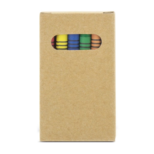 6 COLORS WAX CRAYONS BOX 
