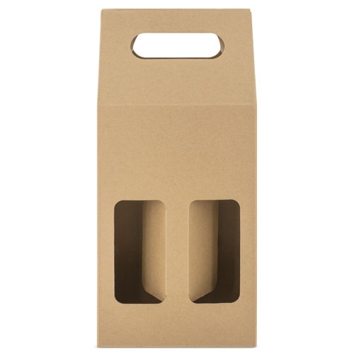 CAJA CARTON VENTANA 2 BOTELLAS "TREVISO"