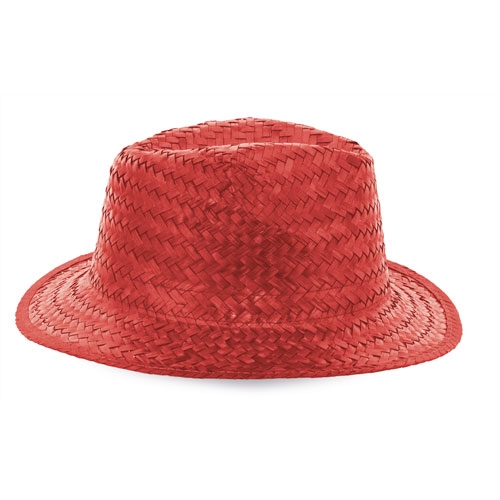 SOMBRERO PAJA CAPO ROJO