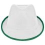 WHITE PREMIUM HAT WITH BORDER WHITE PREMIUM HAT WITH BORDER