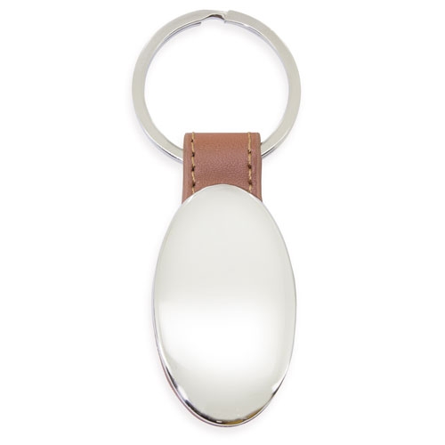 OVAL METAL KEYRING