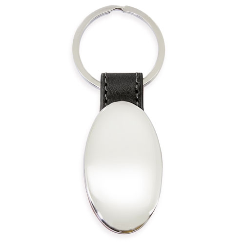 OVAL METAL KEYRING