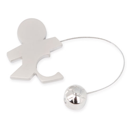CHILD WITH BALL METAL KEYRING