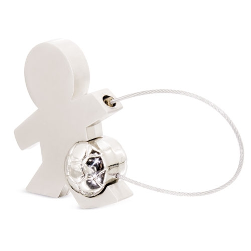 CHILD WITH BALL METAL KEYRING