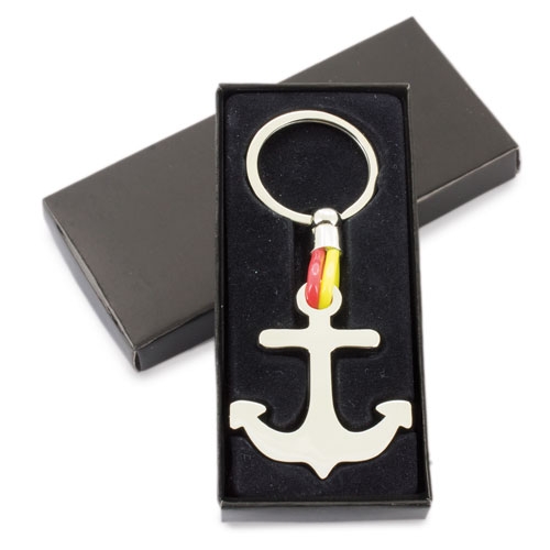 FLAG ANCHOR METAL KEYRING