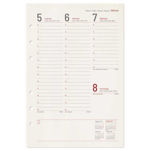 RECAMBIO SEMANA VISTA