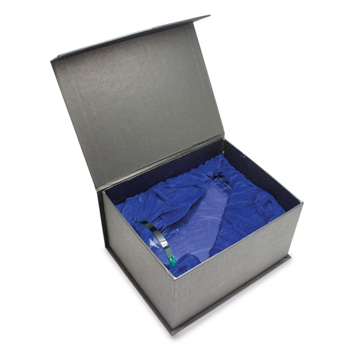 SAILING SHAPED GLASS TROPHY "DELPHINUS"