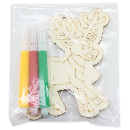 SET PIEZAS MADERA HAPPY CHRISTMAS ( 4 PCS)