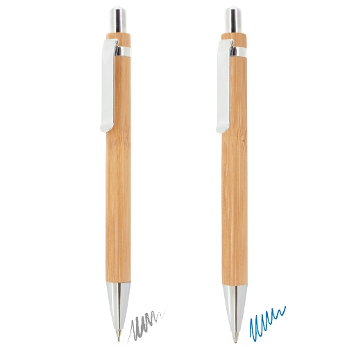 SET BOLIGRAFO Y PORTAMINAS BAMBÚ "BOMBAT"