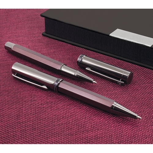 ESTUCHE BOLIGRAFO+ROLLER DOBLE RECAMBIO GENOVA PIERRE CARDIN