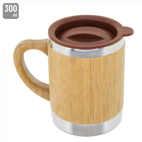 VASO BAMBU/ACERO INOXIDABLE 