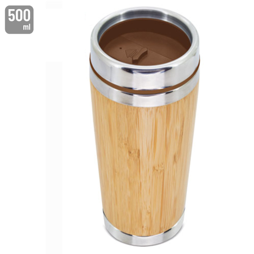 VASO TERMO BAMBU DOBLE CAPA 500ML 