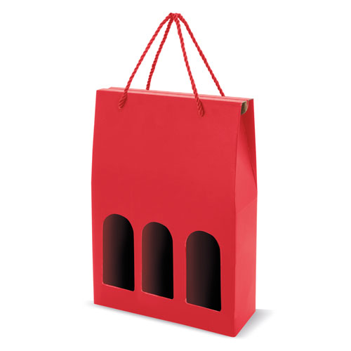 DELUXE CARDBOARD BOX  3 BOTTLES 