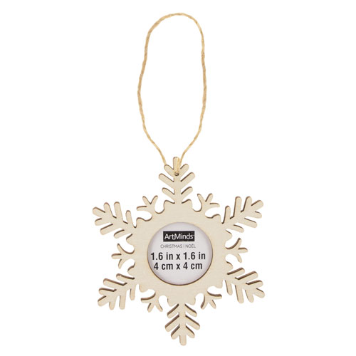 ORNAMENT WITH PHOTO FRAME "PAPY" SNOW FLAKE