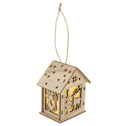 WOODEN XMAS CABIN WITH LIGHT "HALLSTATT"