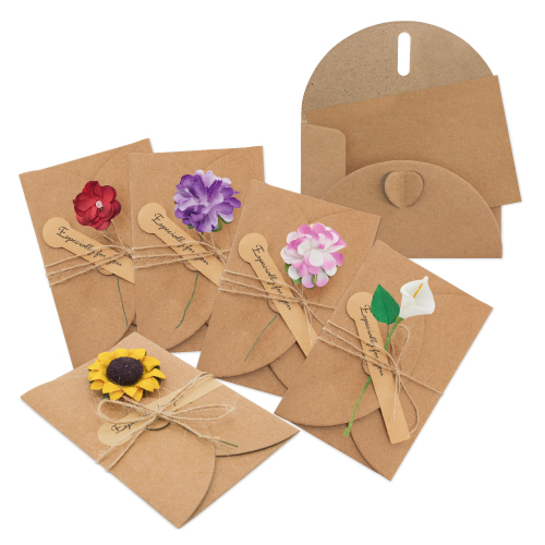 TARJETAS VINTAGE FLORES SECAS (PACK DE 10)