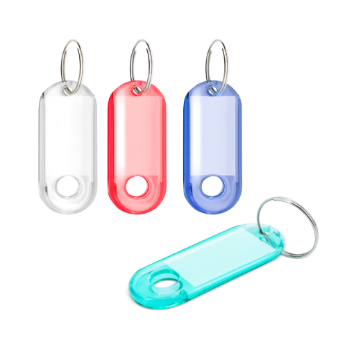 SET OF LABEL HOLDER KEYRINGS 
