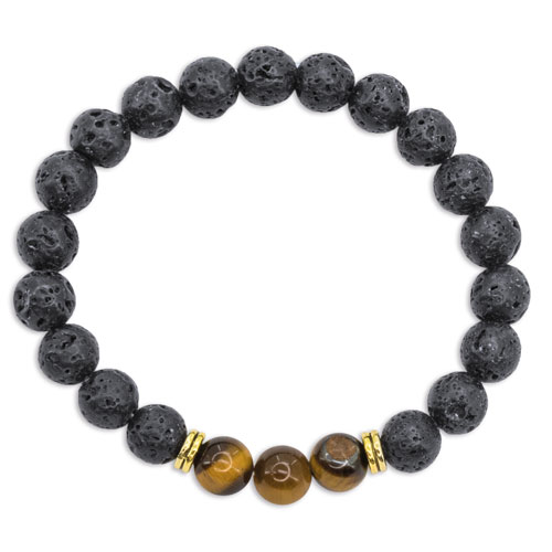 BRACELET WITH VOLCANIC STONE 