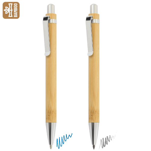 SET DE BOLÍGRAFO Y LÁPIZ INFINITO BAMBÚ "ELASTIC INFINITE"