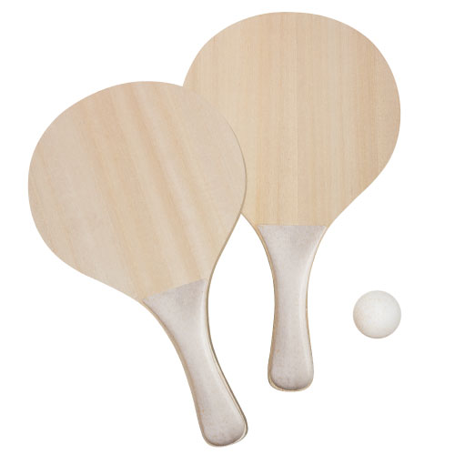 WOOD AND WHEAT FIBER BEACH RACKETS 