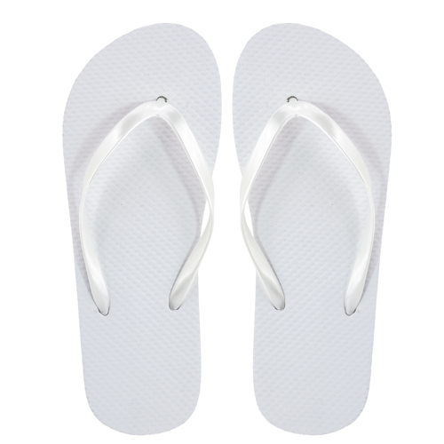 WOMEN'S WHITE FLIP-FLOPS  "NISSI" (12 ASSORTED PAIRS) 