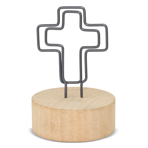 MEMO CLIP WITH WOODEN BASE "CRUCI"