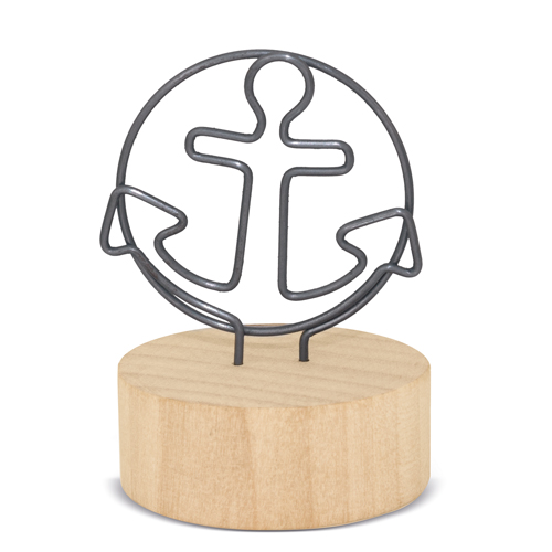 MEMO CLIP WITH WOODEN BASE "ÁNCORA"