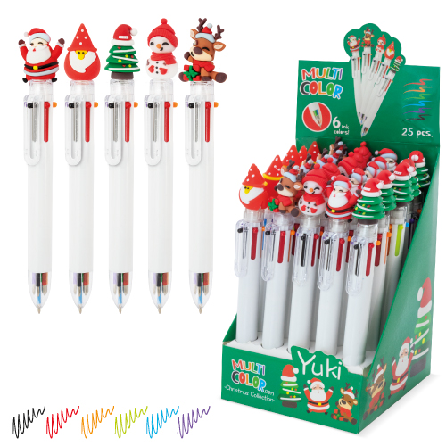 MULTICOLOUR XMAS PENS SET "YUKI"