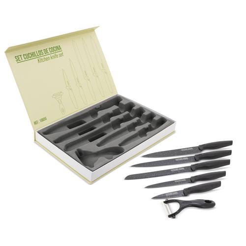 JUEGO DE CUCHILLOS 6 PCS "TITÁN"