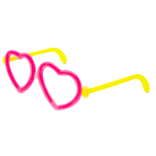 NEON GLASSES SET "LUV"