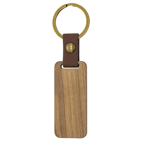 ELONGATED WOODEN KEYRING "SAMOA"