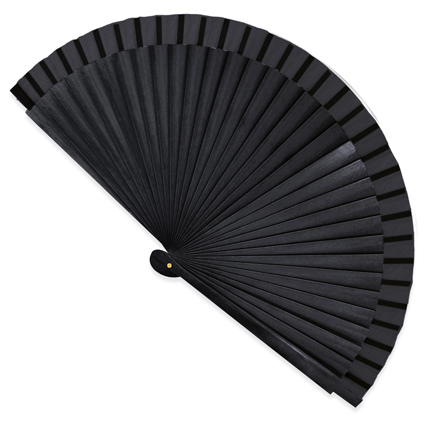 <p>VARNISHED WOODEN FAN “LUCENA”</p>