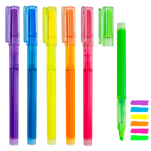 <p>SET OF 6 HIGHLIGHTERS “MANNY”</p>