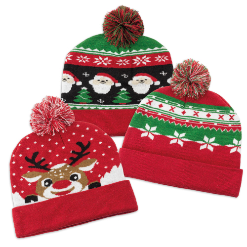 PACK DE GORROS NAVIDEÑOS “KIRAN” (3 PCS)
