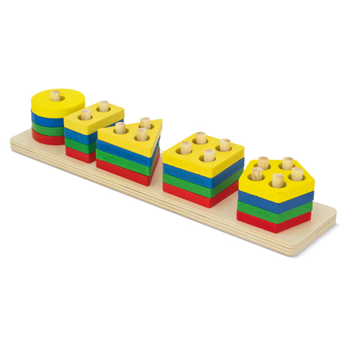 JUEGO DE MADERA BLOQUES GEOMÉTRICOS &nbsp;"DIDACTIC"