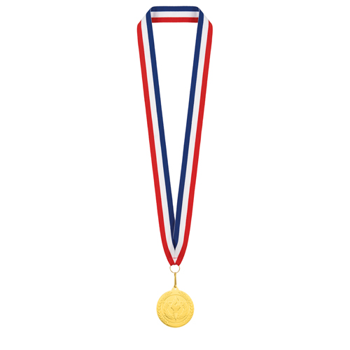 GOLDEN MEDAL WITH FRENCH FLAG LANYARD “OLIMPIA”