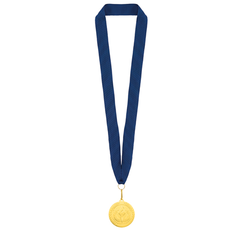 GOLDEN MEDAL WITH BLUE LANYARD “OLIMPIA”