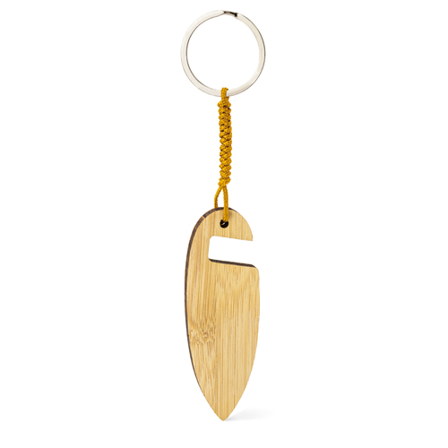 BAMBOO KEY RING WITH MOBILE HOLDER 