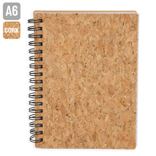 NATURE CORK RINGS NOTEBOOK "PAIX"