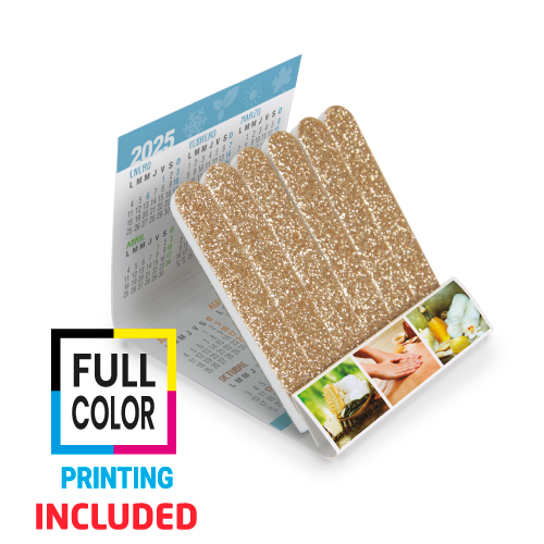 <p>CUSTOM NAIL FILE + CALENDAR GOLD COLOUR</p>