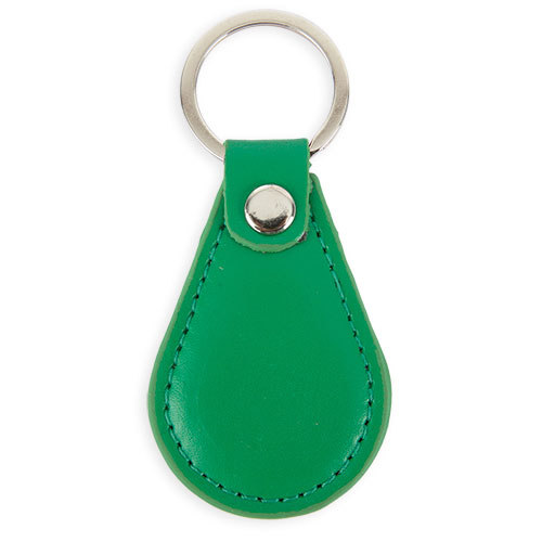 OVAL IMITATION LEATHER KEYRING