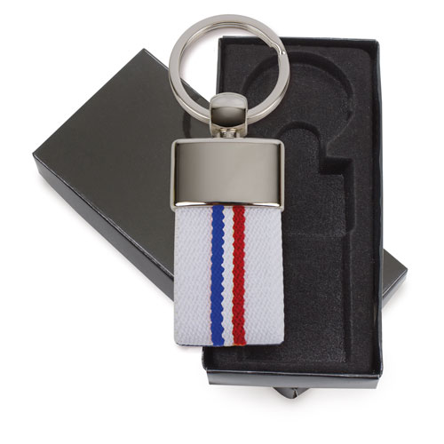 BELT KEYRING FRENCH FLAG WHITE COL. 