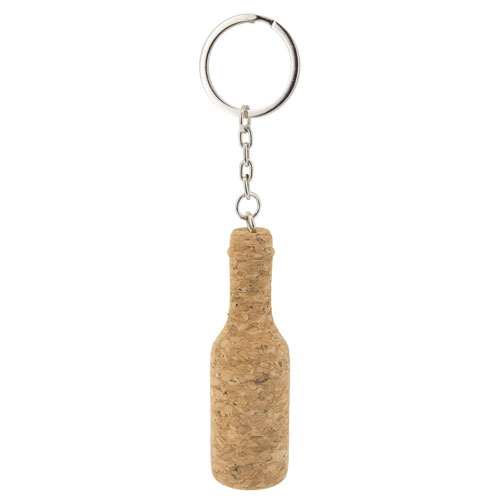 3D cork key-ring bottle-shaped 