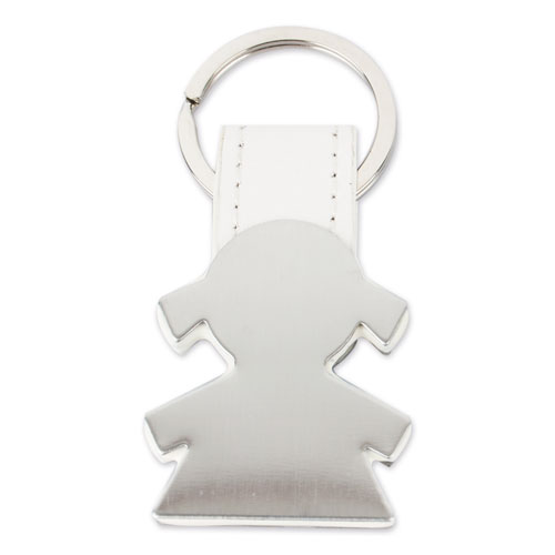 GIRL SHAPED METAL KEYRING