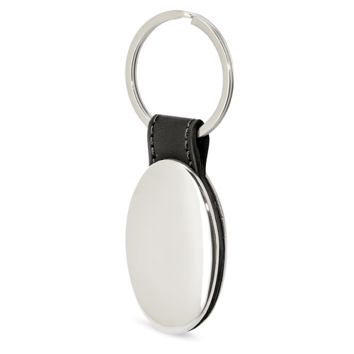 OVAL METAL KEYRING