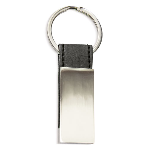 LEATHER IMITATION METAL KEYRING 