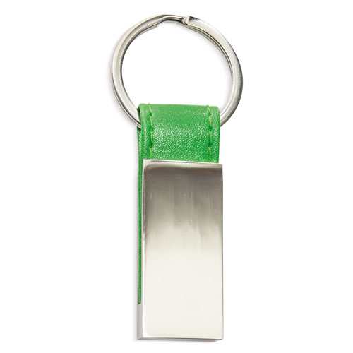 LEATHER IMITATION METAL KEYRING 