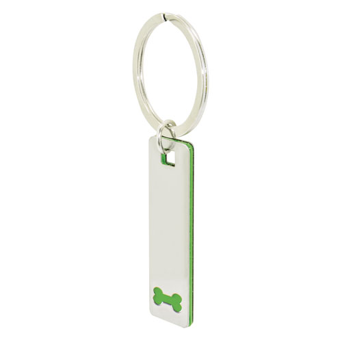 BONE-SHAPED ELONGATED KEYRING 