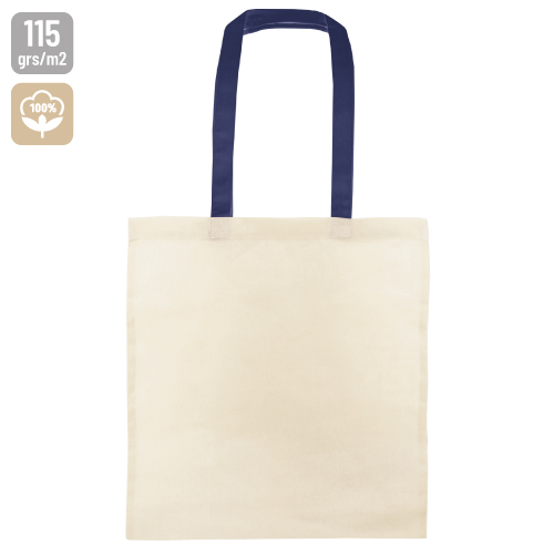 COTTON BAG COLOURED HANDLE 