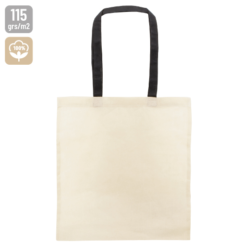 COTTON BAG COLOURED HANDLE 